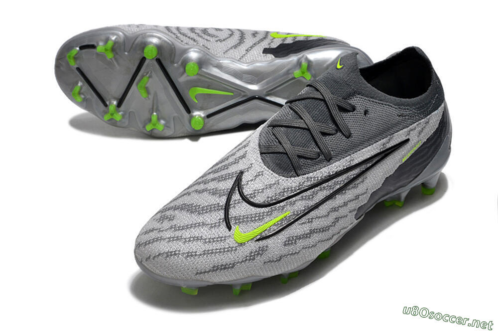 Men's Nike Phantom GX Elite FG Football Boots - Grey/Black/Green 3