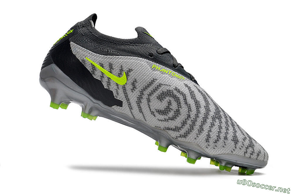 Men's Nike Phantom GX Elite FG Football Boots - Grey/Black/Green 4