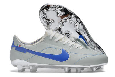 Men's Nike Tiempo Legend 9 Elite FG Football Boots - Grey/Blue/Silver