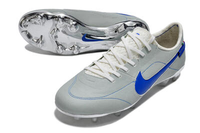 Men's Nike Tiempo Legend 9 Elite FG Football Boots - Grey/Blue/Silver