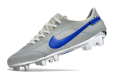 Men's Nike Tiempo Legend 9 Elite FG Football Boots - Grey/Blue/Silver