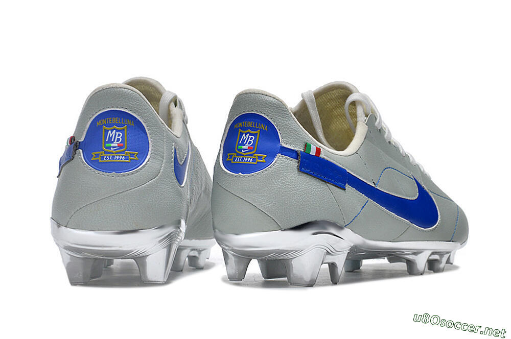 Men's Nike Tiempo Legend 9 Elite FG Football Boots - Grey/Blue/Silver 6