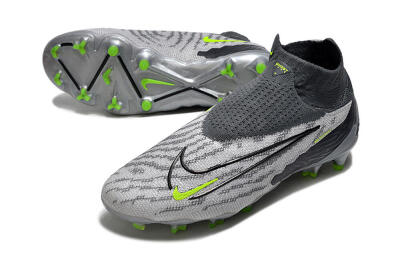 Men's Nike Phantom GX Elite DF Link FG Football Boots - Grey/Black/Green