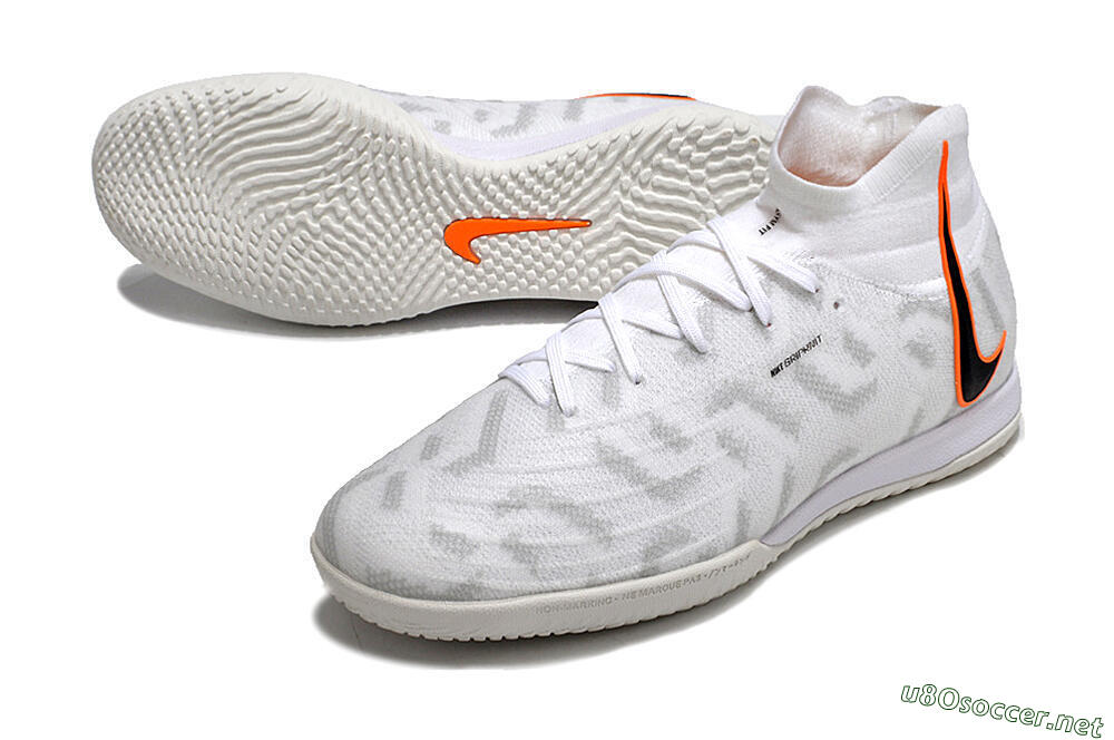 Men's Nike Phantom Luna Elite NU IC Football Shoes - White/Grey/Black/Orange 3