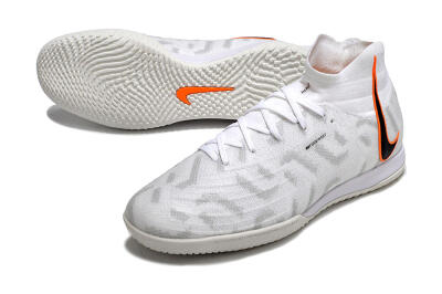 Men's Nike Phantom Luna Elite NU IC Football Shoes - White/Grey/Black/Orange