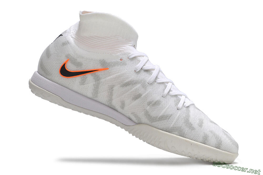 Men's Nike Phantom Luna Elite NU IC Football Shoes - White/Grey/Black/Orange 4