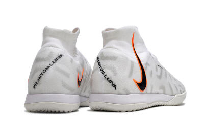 Men's Nike Phantom Luna Elite NU IC Football Shoes - White/Grey/Black/Orange