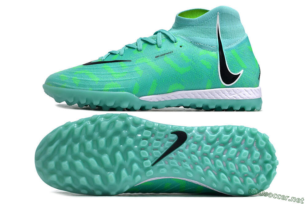 Men's Nike Phantom Luna Elite NU TF Football Shoes - Green/Black/White 1