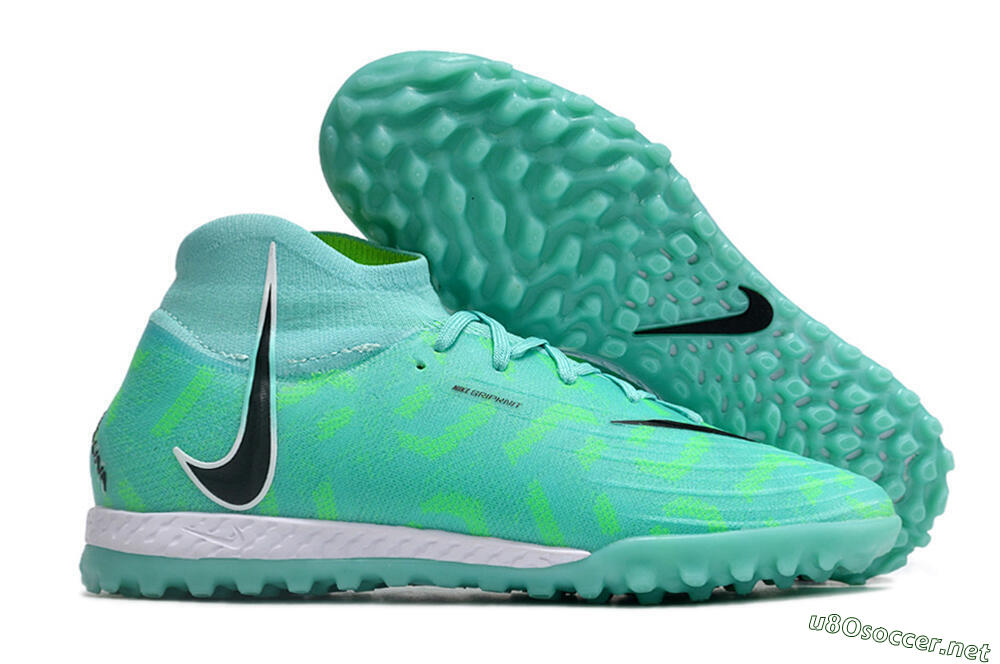 Men's Nike Phantom Luna Elite NU TF Football Shoes - Green/Black/White 2