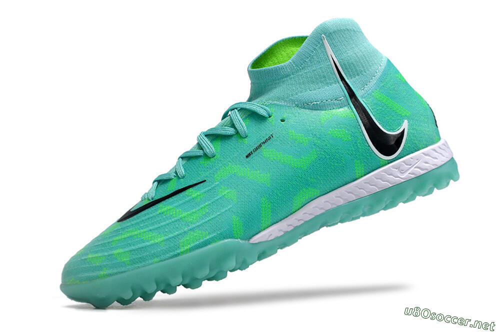 Men's Nike Phantom Luna Elite NU TF Football Shoes - Green/Black/White 5