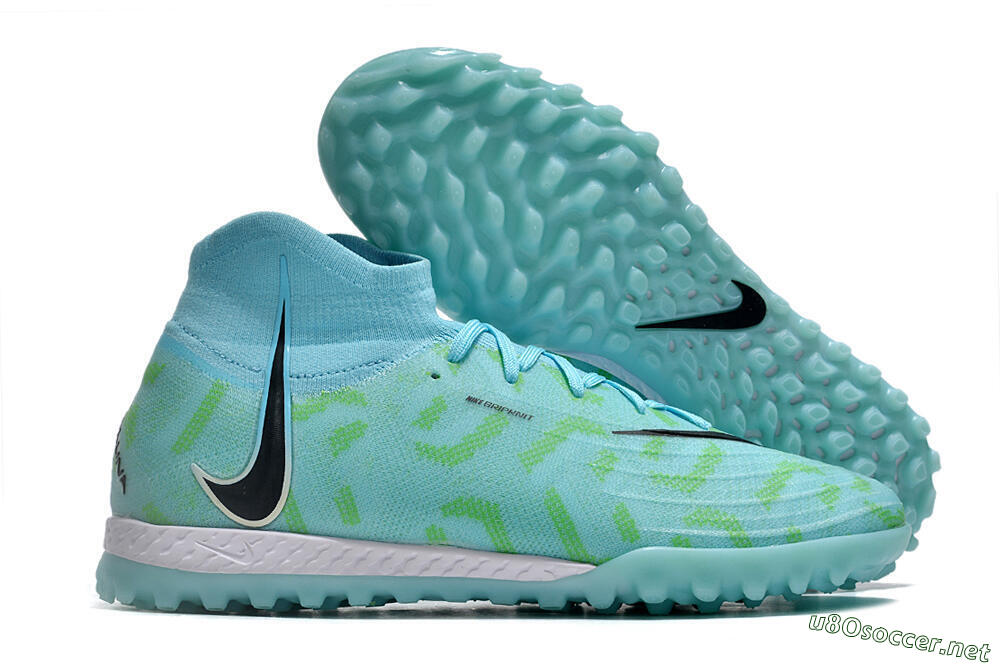 Men's Nike Phantom Luna Elite NU TF Football Shoes - Blue/Green/Black 2