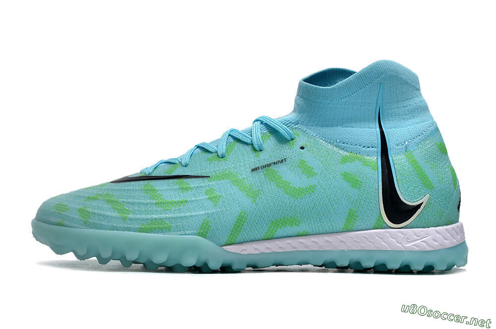 Men's Nike Phantom Luna Elite NU TF Football Shoes - Blue/Green/Black 0