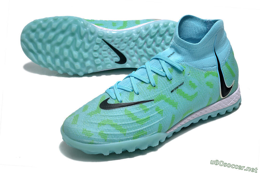 Men's Nike Phantom Luna Elite NU TF Football Shoes - Blue/Green/Black 3
