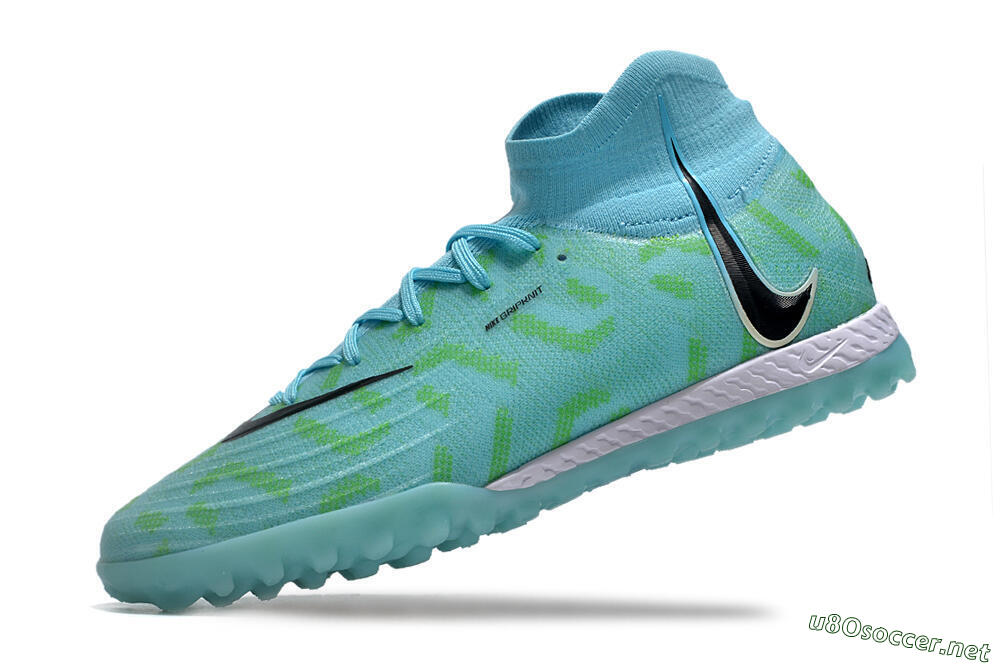 Men's Nike Phantom Luna Elite NU TF Football Shoes - Blue/Green/Black 5