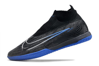 Men's Nike Phantom GX Elite DF Link IC Football Shoes - Grey/Black/Blue