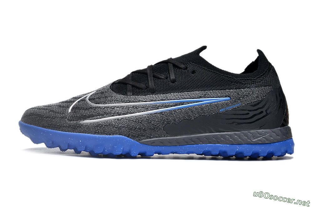 Men's Nike Phantom GX Elite TF Football Shoes - Grey/Black/Blue 0