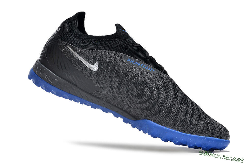 Men's Nike Phantom GX Elite TF Football Shoes - Grey/Black/Blue 4