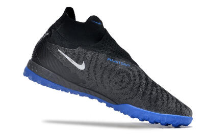 Men's Nike Phantom GX Elite DF Link TF Football Shoes - Grey/Black/Blue