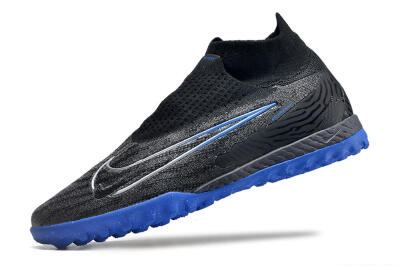 Men's Nike Phantom GX Elite DF Link TF Football Shoes - Grey/Black/Blue