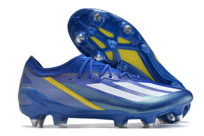 Men's Adidas X Crazyfast.1 Brazil SG Football Boots - Blue/White/Yellow