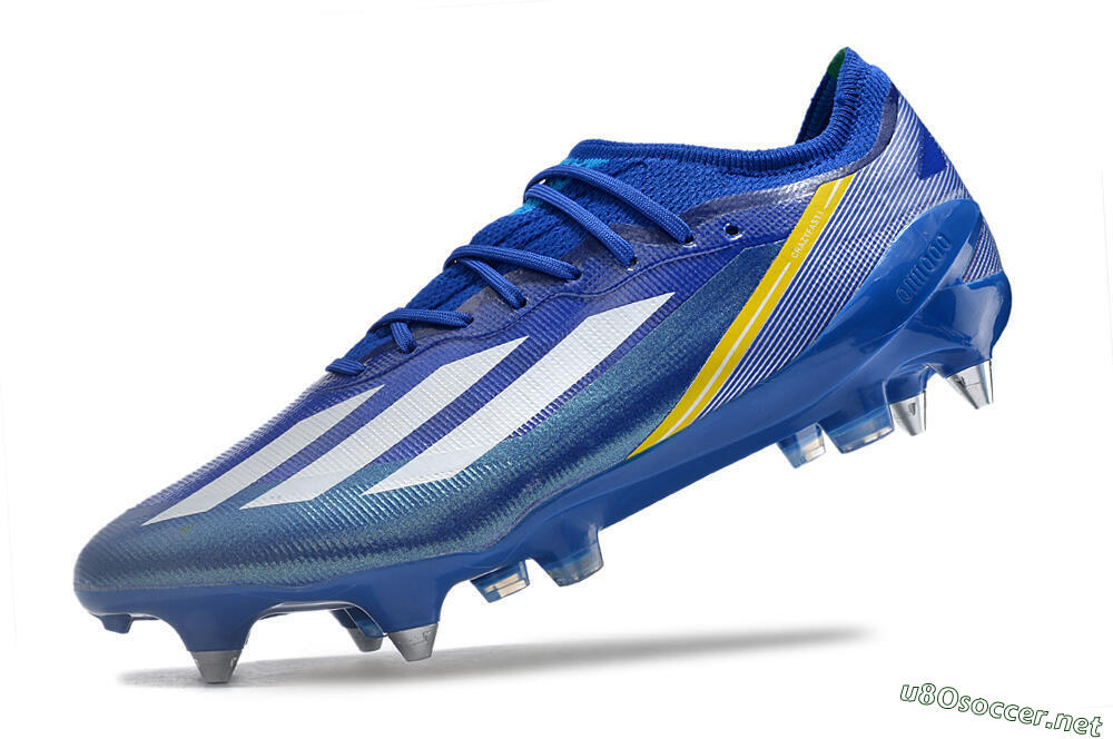 Men's Adidas X Crazyfast.1 Brazil SG Football Boots - Blue/White/Yellow 5