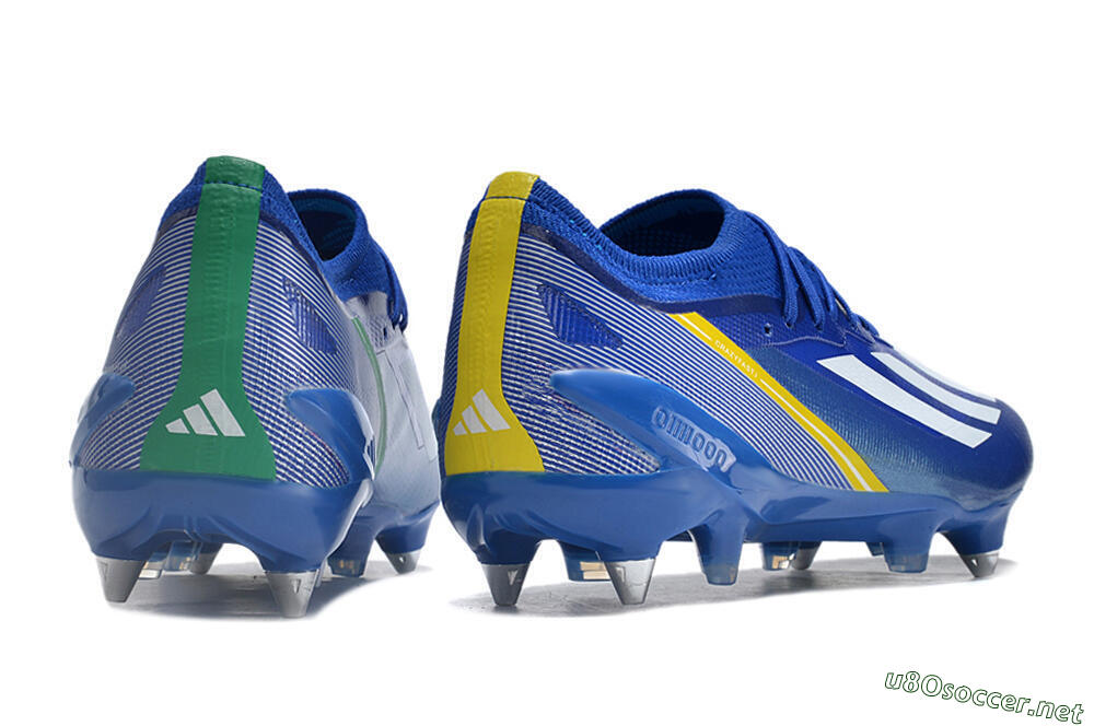 Men's Adidas X Crazyfast.1 Brazil SG Football Boots - Blue/White/Yellow 6