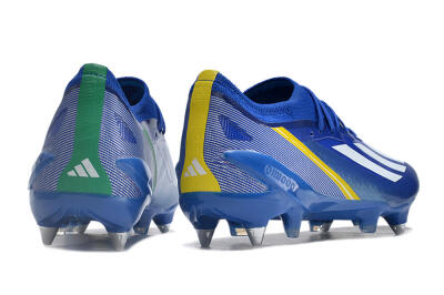 Men's Adidas X Crazyfast.1 Brazil SG Football Boots - Blue/White/Yellow