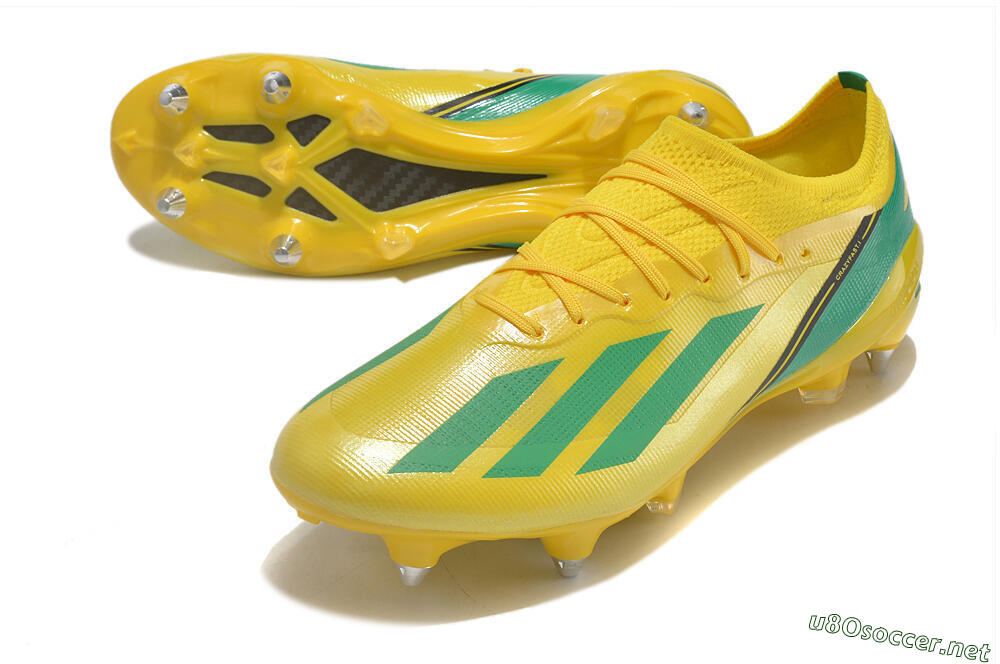 Men's Adidas X Crazyfast.1 Australia SG Football Boots - Yellow/Green/Black 3