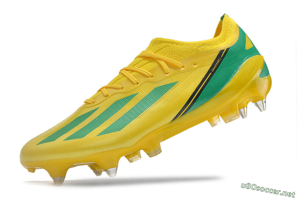 Men's Adidas X Crazyfast.1 Australia SG Football Boots - Yellow/Green/Black 5