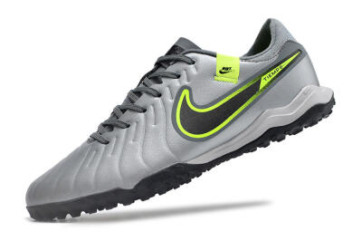 Men's Nike Tiempo Legend 10 Academy TF Football Shoes - Silver/Grey/Yellow