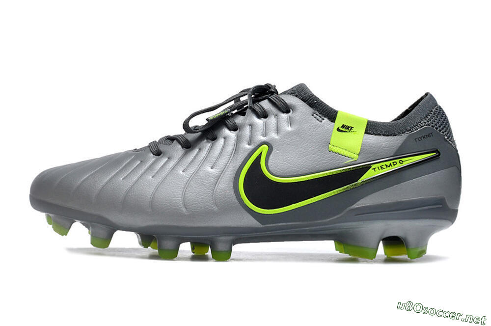 Men's Nike Tiempo Legend 10 Elite FG Football Boots - Silver/Grey/Yellow 0