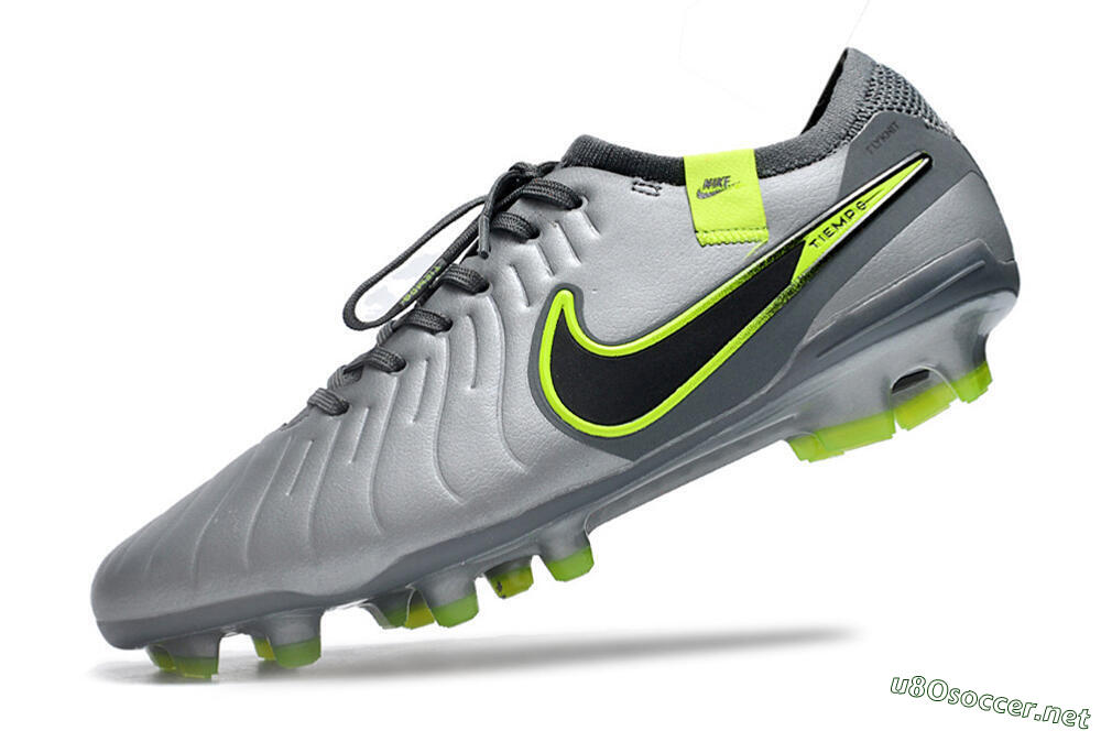 Men's Nike Tiempo Legend 10 Elite FG Football Boots - Silver/Grey/Yellow 5
