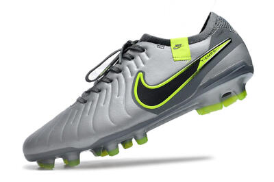 Men's Nike Tiempo Legend 10 Elite FG Football Boots - Silver/Grey/Yellow
