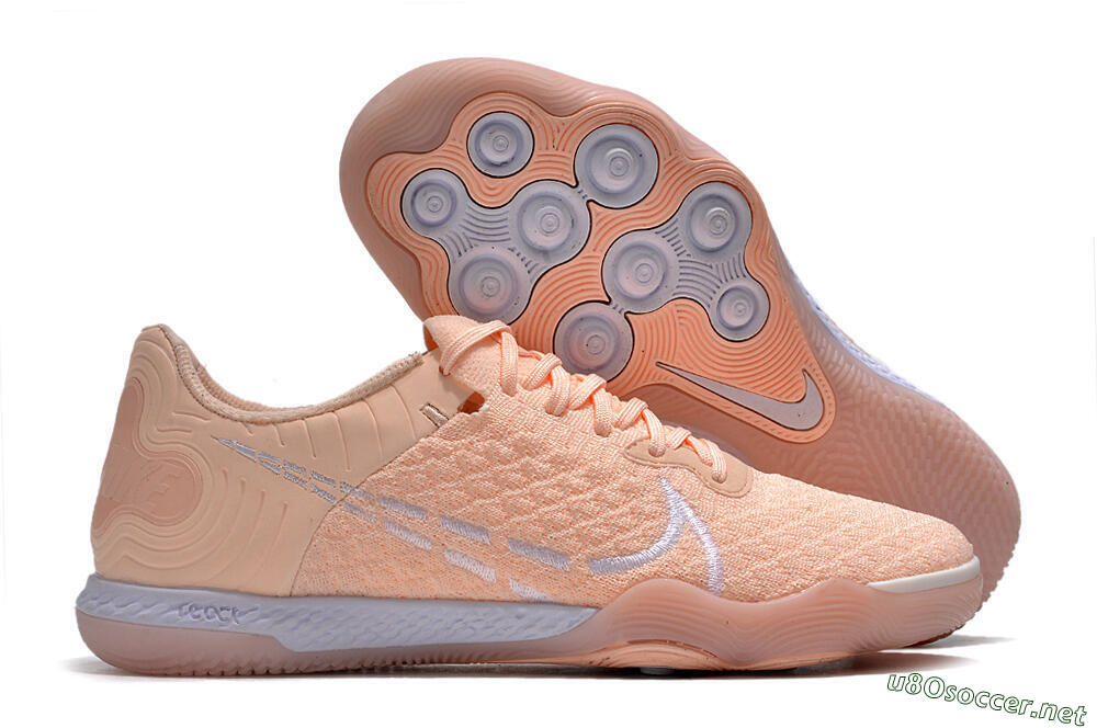Men's Nike React Gato IC Football Shoes - Pink/White 2
