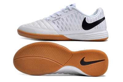 Men's Nike Lunar Gato 2 IC Football Shoes - White/Black/Brown