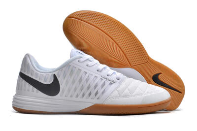 Men's Nike Lunar Gato 2 IC Football Shoes - White/Black/Brown