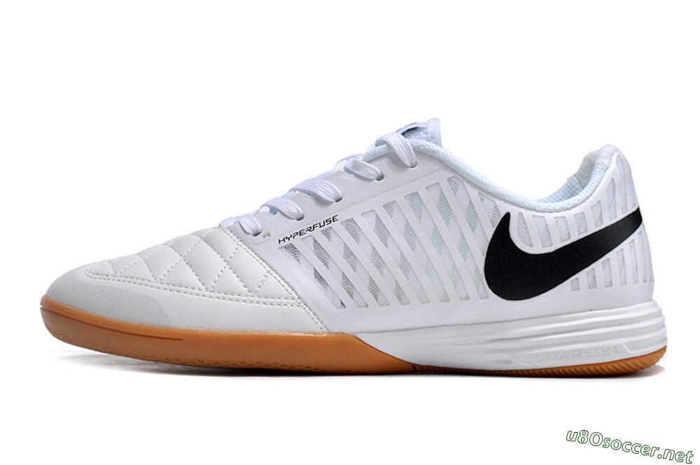 Men's Nike Lunar Gato 2 IC Football Shoes - White/Black/Brown 0