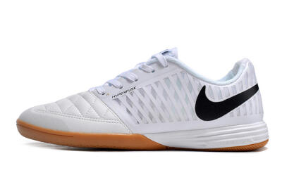 Men's Nike Lunar Gato 2 IC Football Shoes - White/Black/Brown