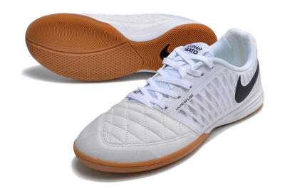 Men's Nike Lunar Gato 2 IC Football Shoes - White/Black/Brown