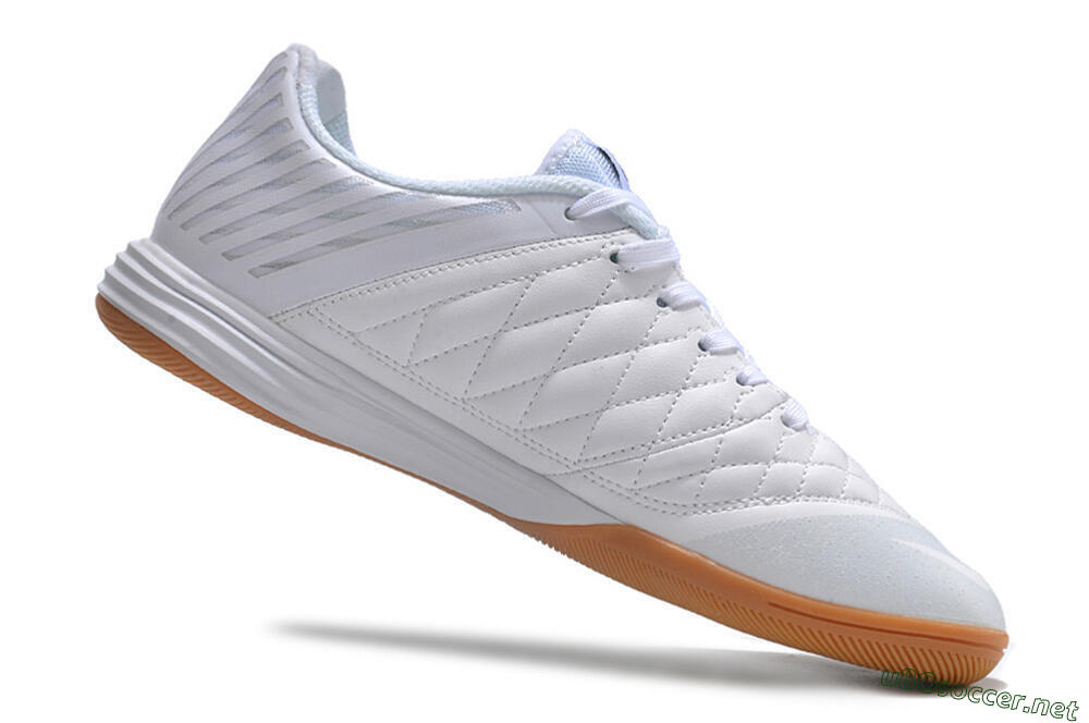 Men's Nike Lunar Gato 2 IC Football Shoes - White/Black/Brown 4