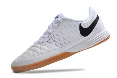 Men's Nike Lunar Gato 2 IC Football Shoes - White/Black/Brown