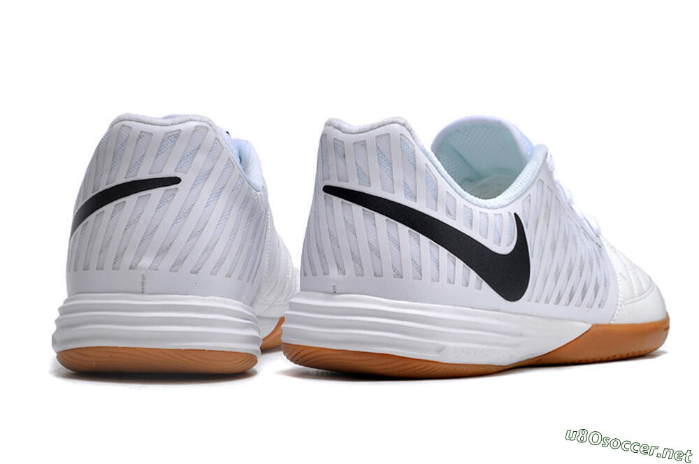 Men's Nike Lunar Gato 2 IC Football Shoes - White/Black/Brown 6