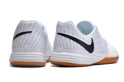 Men's Nike Lunar Gato 2 IC Football Shoes - White/Black/Brown