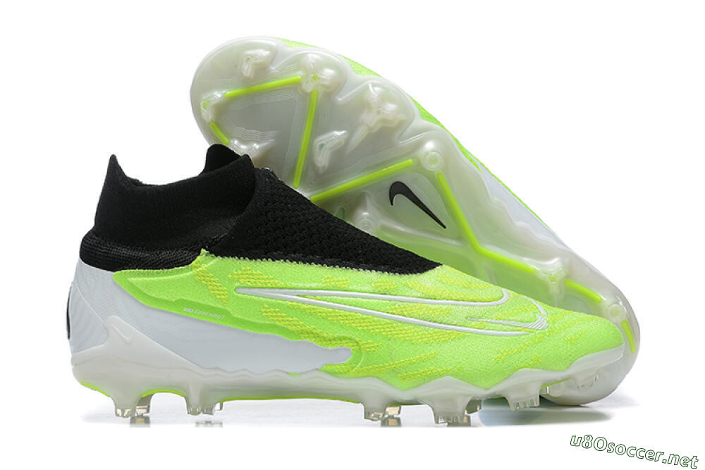 Men's Nike Phantom GX Elite DF FG Football Boots - Green/Black/Yellow/White 2