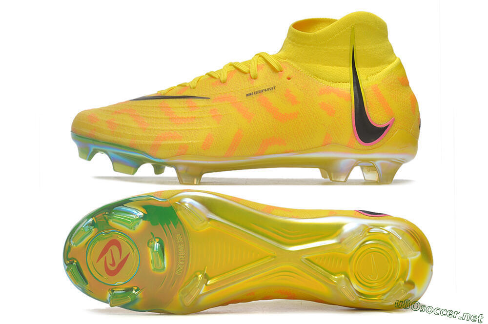Men's Nike Phantom Luna Elite FG Football Boots - Yellow/Black/Pink 1