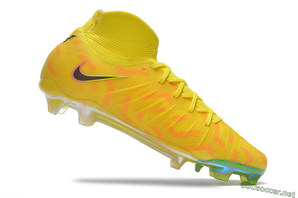 Men's Nike Phantom Luna Elite FG Football Boots - Yellow/Black/Pink 4