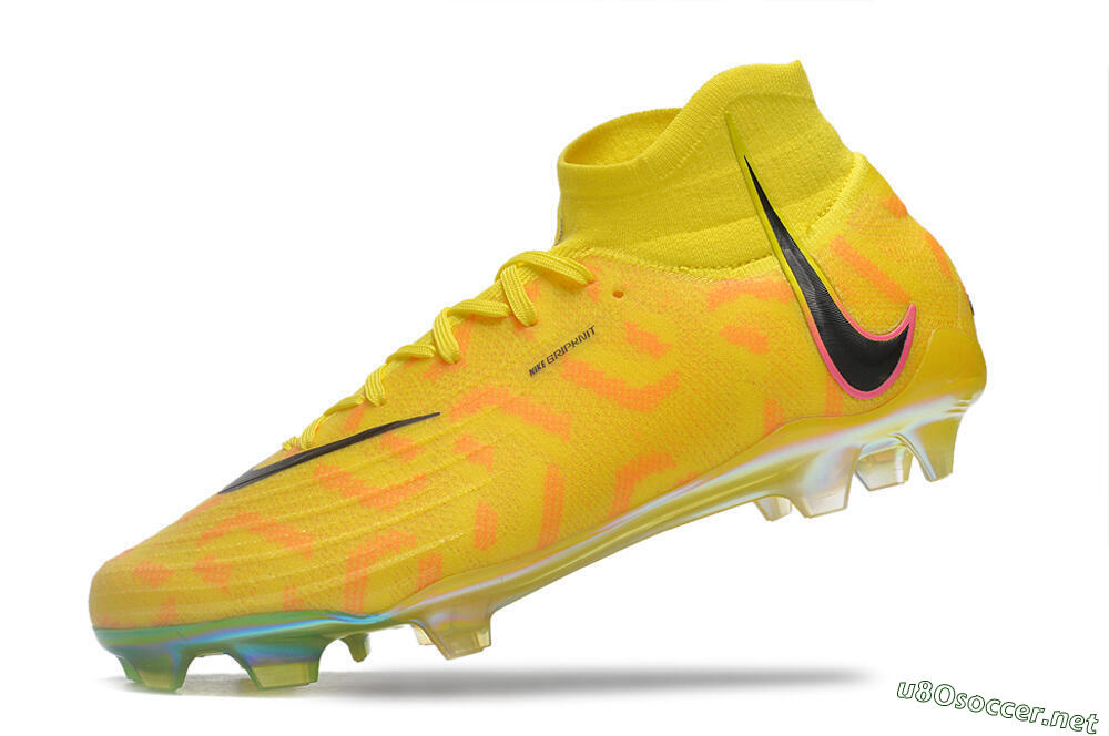 Men's Nike Phantom Luna Elite FG Football Boots - Yellow/Black/Pink 5