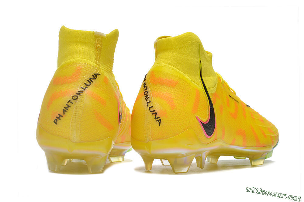 Men's Nike Phantom Luna Elite FG Football Boots - Yellow/Black/Pink 6