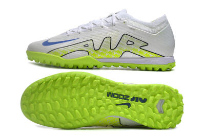 Men's Nike Air Zoom Mercurial Vapor 15 Elite TF Football Shoes - White/Blue/Yellow