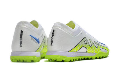 Men's Nike Air Zoom Mercurial Vapor 15 Elite TF Football Shoes - White/Blue/Yellow